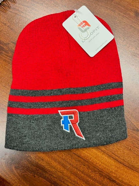 Red and Charcoal Roncalli Winter Beanie