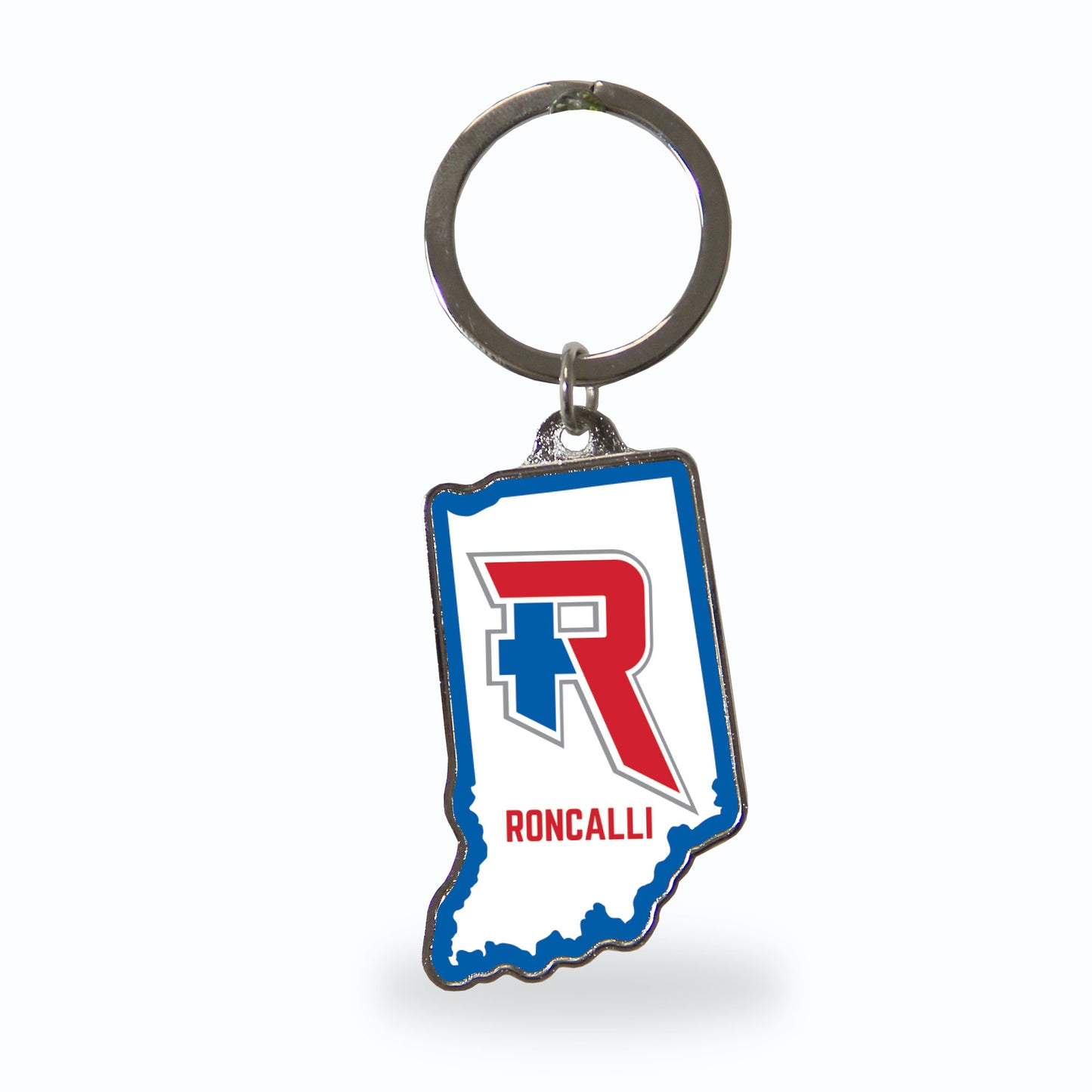 Roncalli/Indiana Metal Keychain