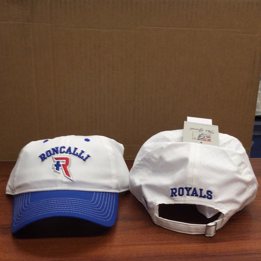 Hat - White and Royal Performance Hat