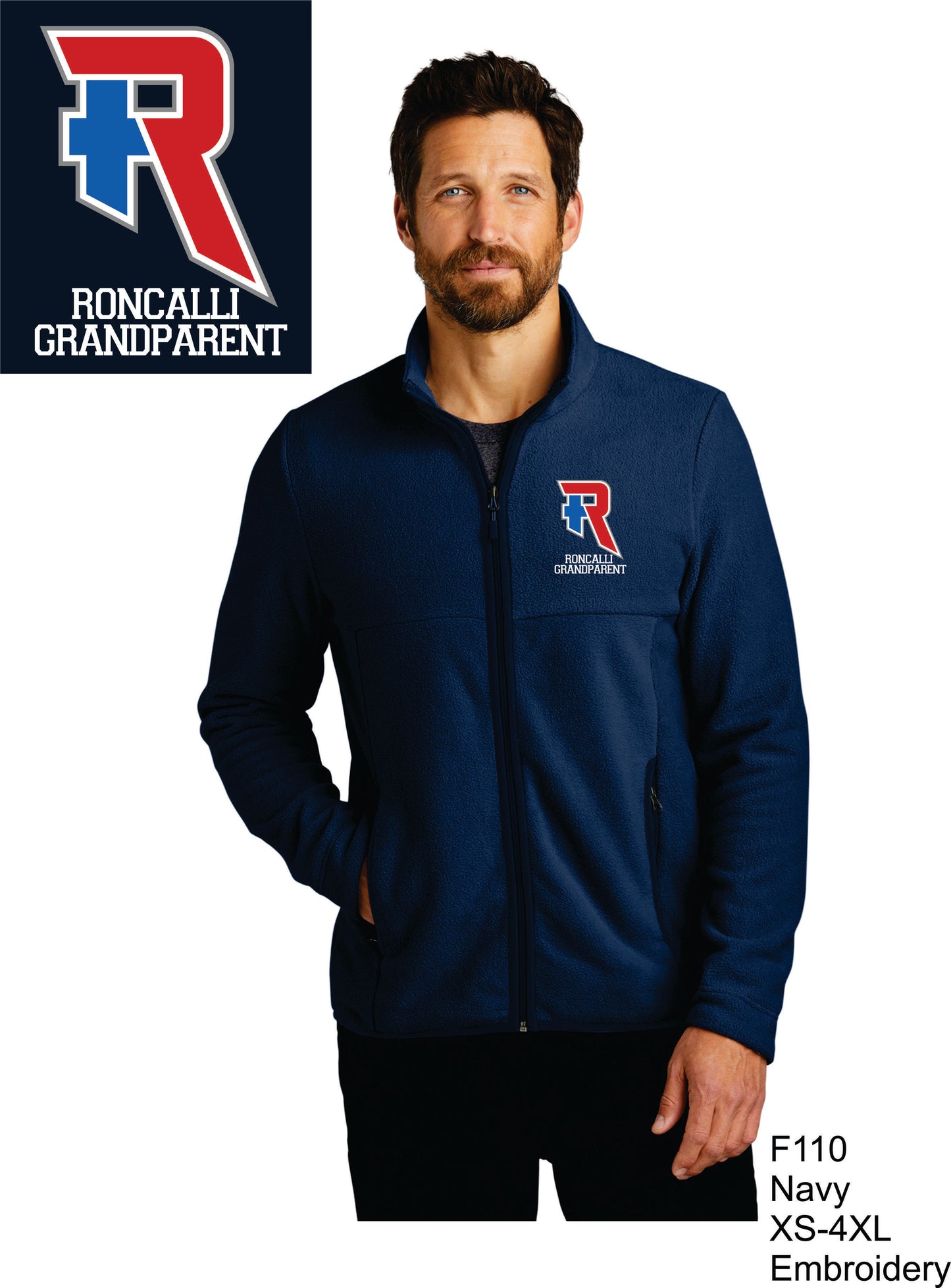 Grandparent Fleece Jacket - Red or Navy