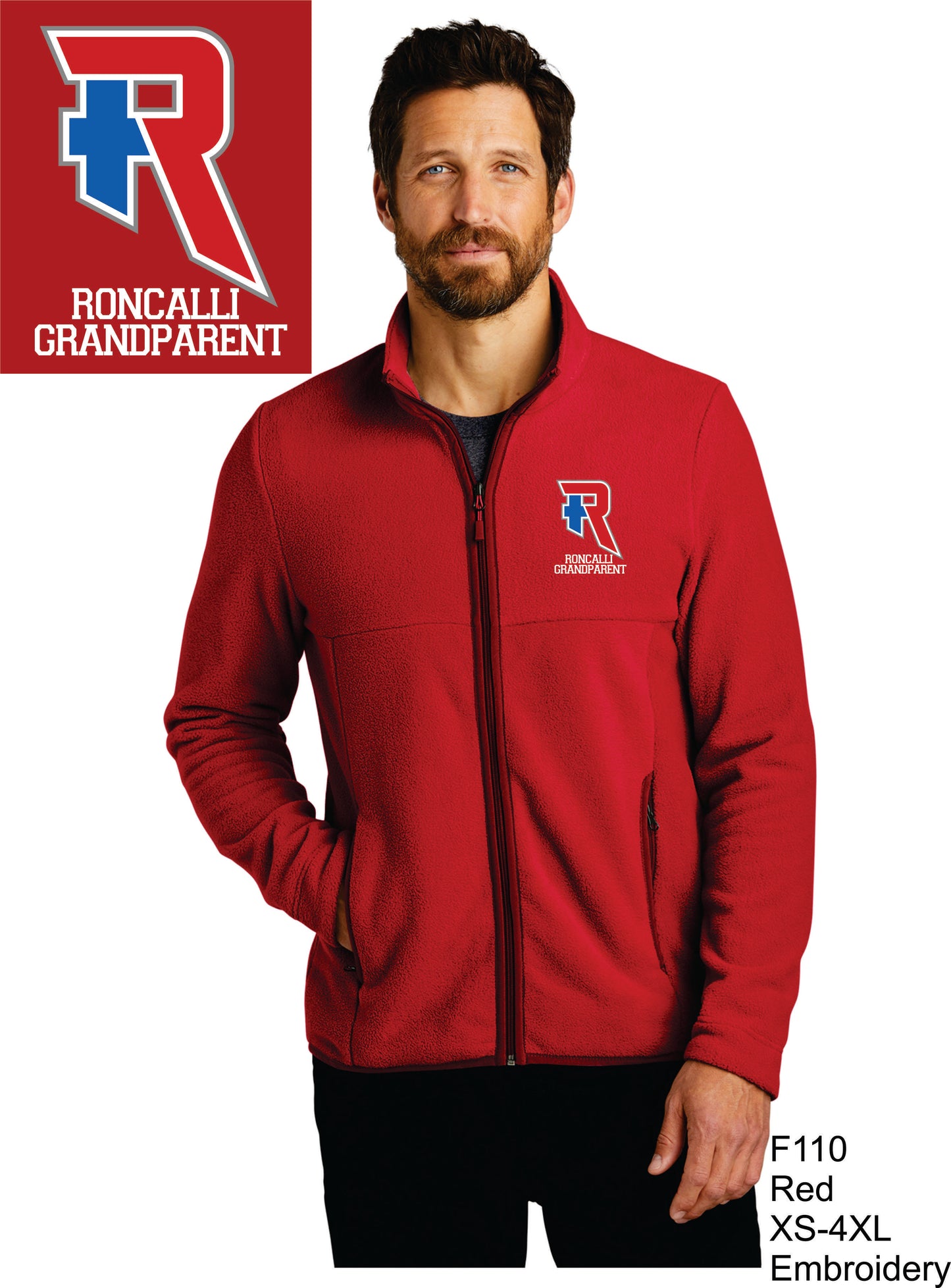 Grandparent Fleece Jacket - Red or Navy