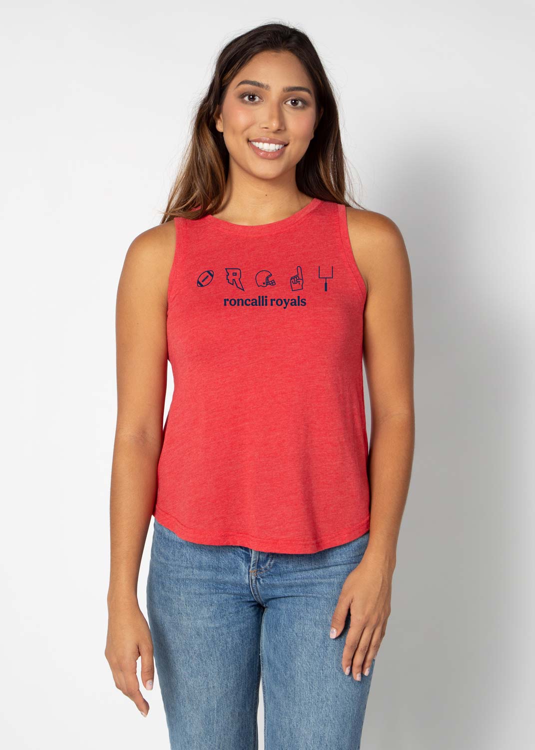 Chicka-D ladies football tanktop