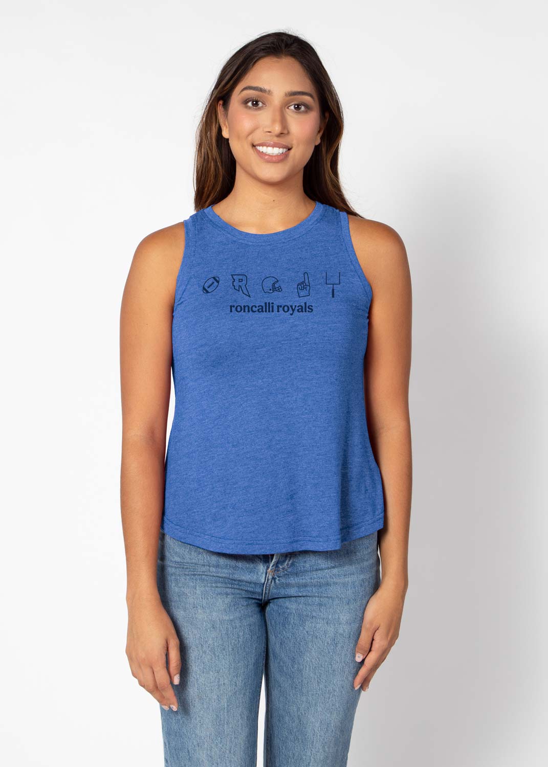 Chicka-D ladies football tanktop