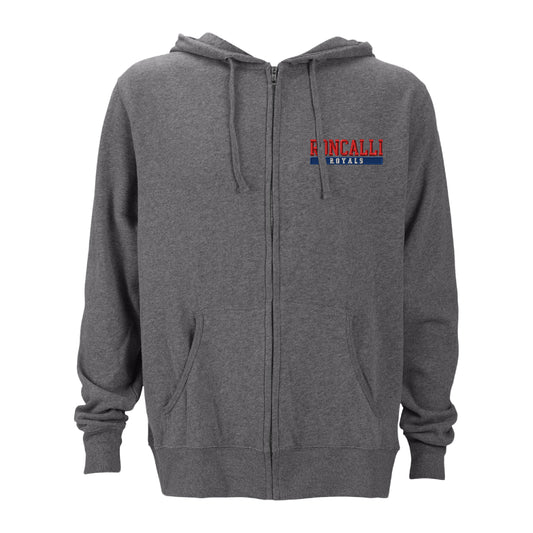 Full Zip Gray Sweatshirt  - Roncalli Royals