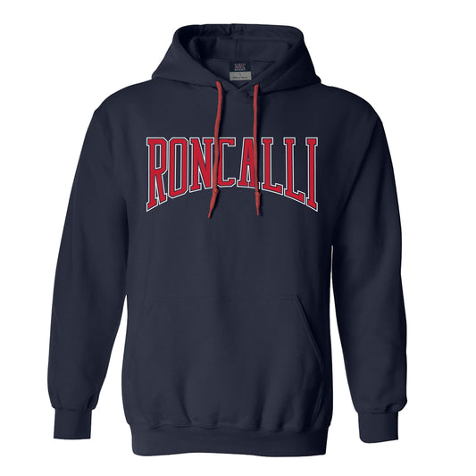 Navy Roncalli Hoodie with Red Strings