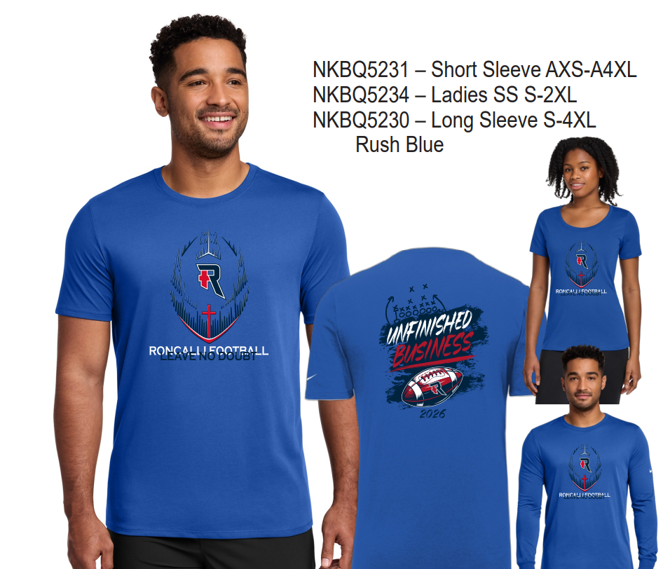 2026 Roncalli Football Season Shirt
