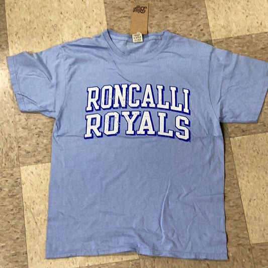 Light Blue Distressed Roncalli Royals Tee