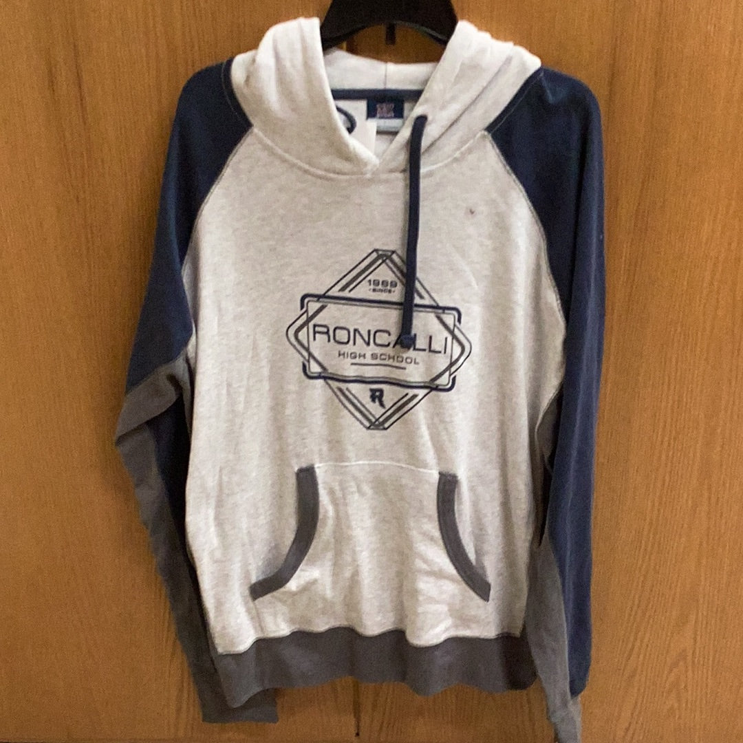 Gray Roncalli Hoodie with Navy Sleeves