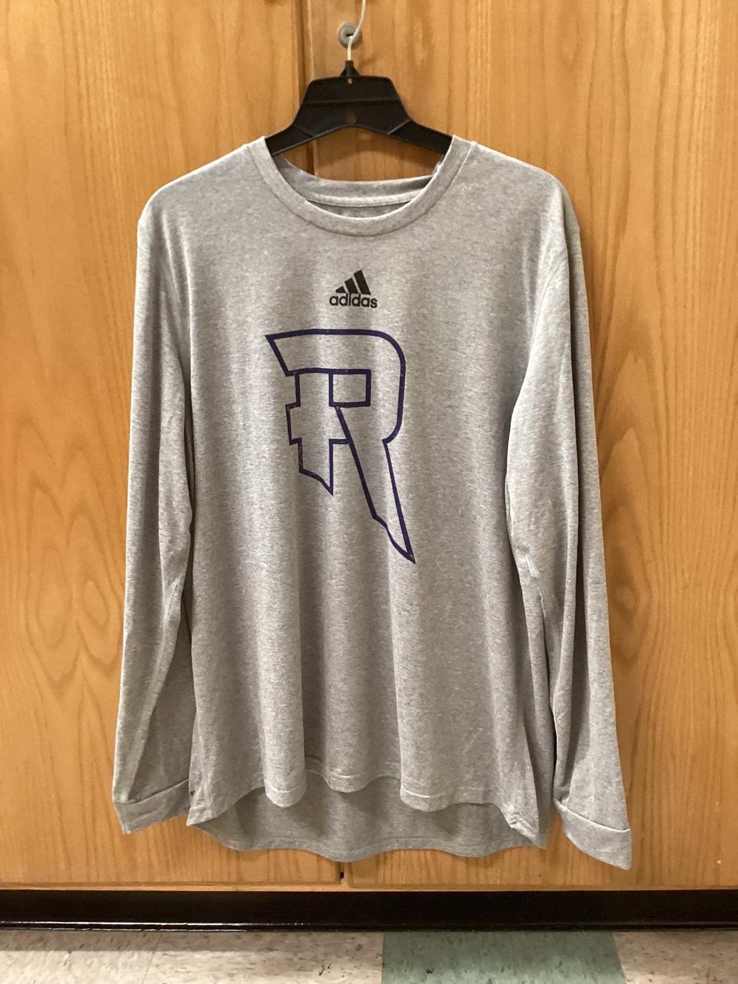 Adidas Gray Long Sleeve With Navy R