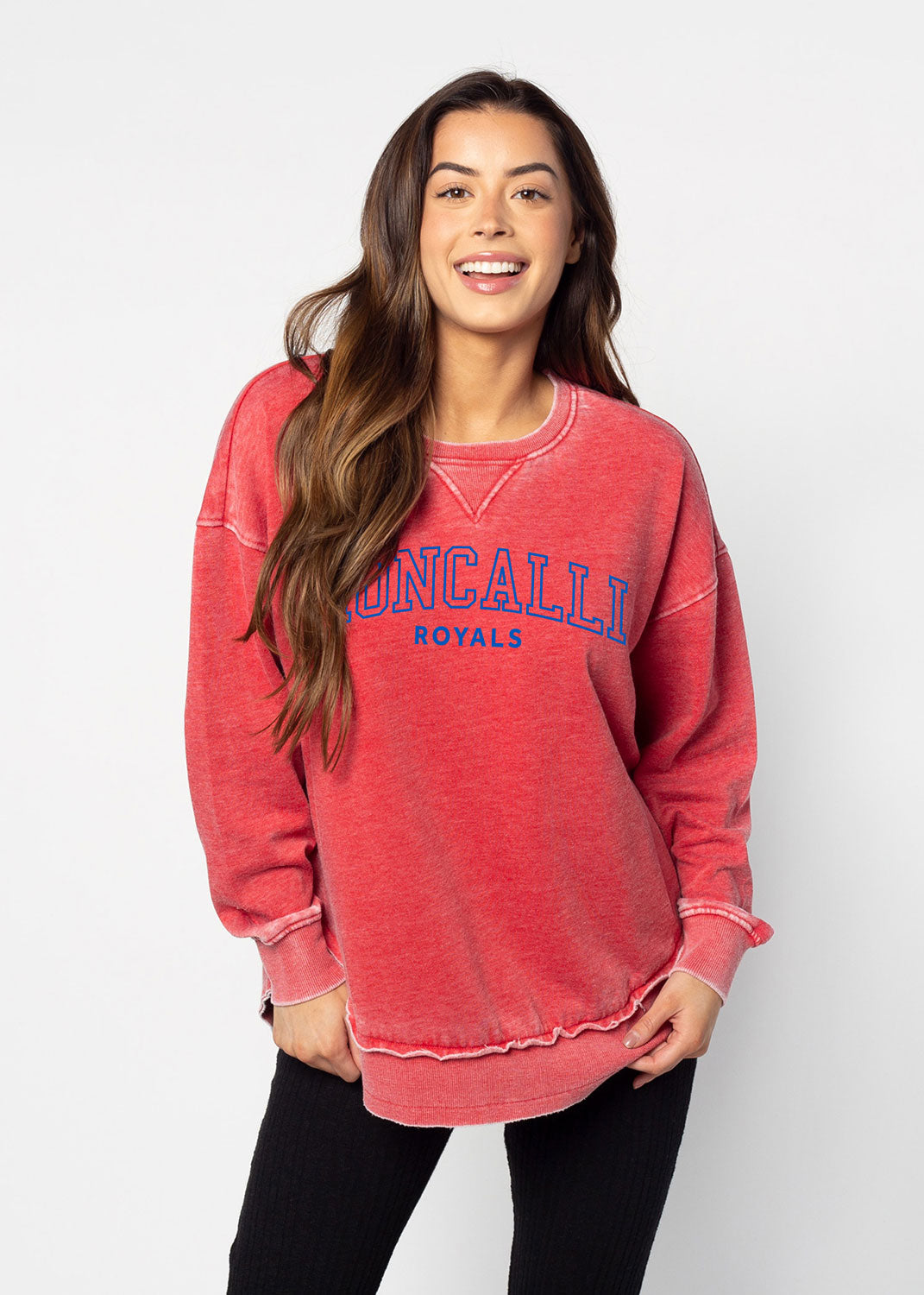 Chicka-D Red Burnout Sweatshirt