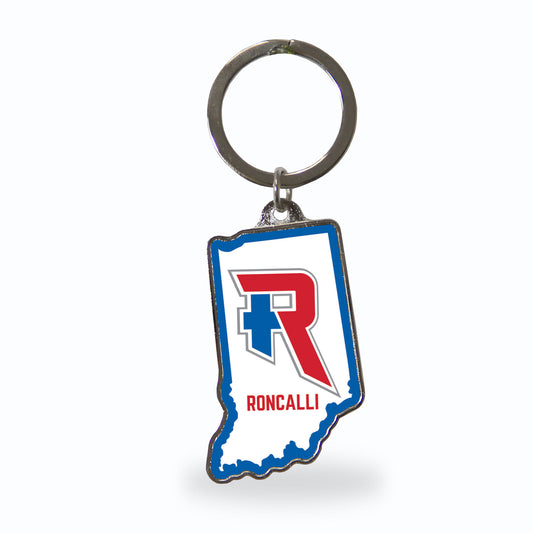 Roncalli/Indiana Metal Keychain